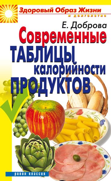 Современные таблицы калорийности продуктов