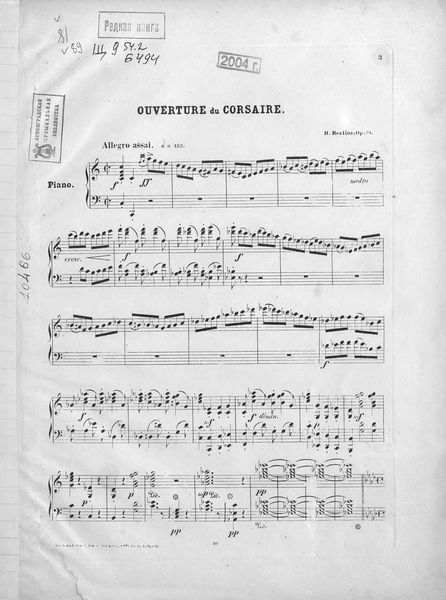Ouverture du Corsaire par Hector Berlioz