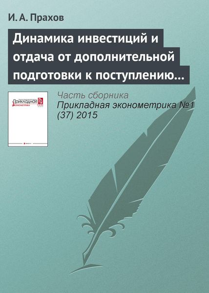 Динамика инвестиций и отдача от дополнительной подготовки к поступлению в вуз