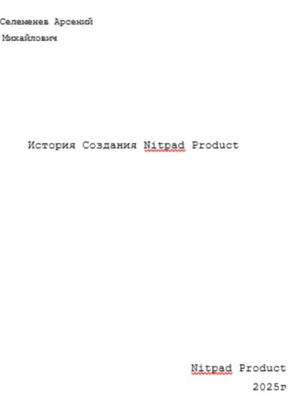 История Nitpad Product