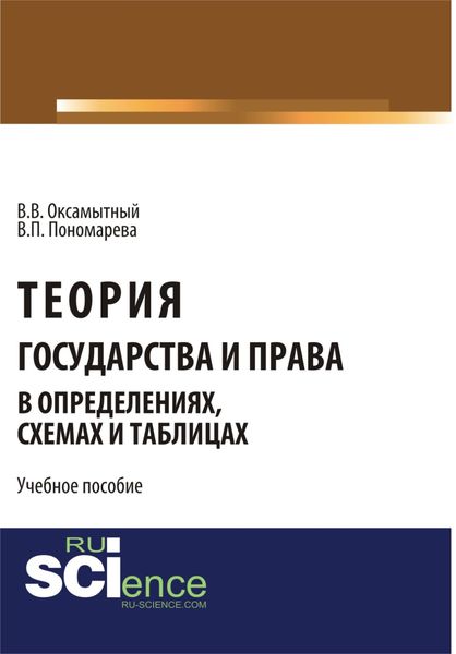 Теория государства и права в определениях, схемах и таблицах. (Бакалавриат). Монография.